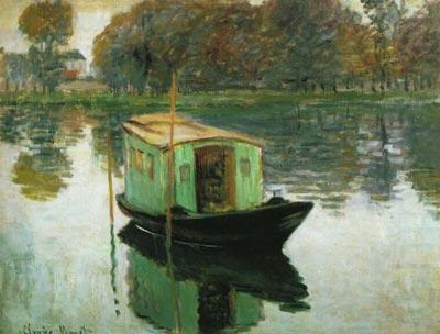 Le Bateau atelier, Claude Monet